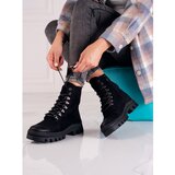 W. POTOCKI Black suede women's workers Potocki Cijene