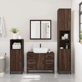 vidaXL 2-dijelni set kupaonskog namještaja boja smeđeg hrasta drveni | shoptok.hr