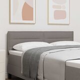  LED glava kreveta s LED trakama Sivo-smeđa 144 cm tkanina | shoptok.hr
