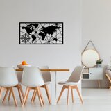 Wallity Zidna dekoracija World Map Small 2, 80x40 cm, 1.5 mm, Crna Cene