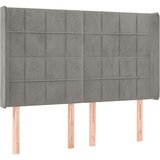  Box spring postelja z vzmetnico LED svetlo siva 140x200cm žamet, (20899334) | Shoptok.si
