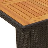  Vrtni stol s pločom od drva bagrema crni 190x80x74 cm poliratan | shoptok.hr