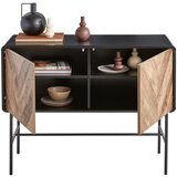 Mömax komoda, črna, barve hrasta | Shoptok.si