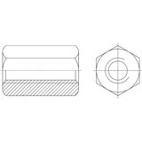  Metalna matica ŠESTEROKUTNE PRODUŽENA D M8 ZN | shoptok.hr