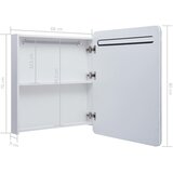  LED kupaonski ormarić s ogledalom 68 x 9 x 80 cm | shoptok.hr