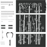 vidaXL Vrtna vrata Črna 105 x 125 cm Jeklo s prašnim premazom | Shoptok.si