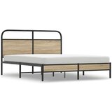  Okvir kreveta bez madraca dimljena boja hrasta 150x200cm drveni | shoptok.hr