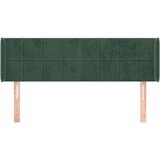  Uzglavlje s ušima tamnozeleni 147x16x78/88 cm baršunasti | shoptok.hr