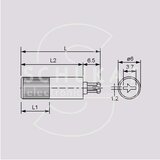 Schukat Electronic gmbh Osovina za trimer pot. ACP 25 mm crna Cene