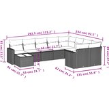  10-dijelni set vrtnih sofa s jastucima bež od poliratana | shoptok.hr