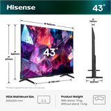 Hisense 43E7S Pro Hi-QLED pametni 4K 144 televizor Hz 108 cm (43") | Shoptok.si