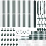 vidaXL zavarena žičana ograda sa 13 flanged postovima Zelena 1.4x50 m Čelik | shoptok.hr