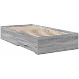  Okvir kreveta s ladicama siva boja hrasta 75 x 190 cm drveni | shoptok.hr
