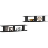  Zidne police 2 kom sjajne sive 90x18x20 cm konstruirano drvo | shoptok.hr