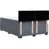  Krevet s oprugama i madracem tamnosivi 140x200 cm baršunasti | shoptok.hr