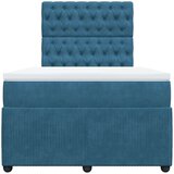  Krevet s oprugama i madracem plavi 120 x 190 cm baršun | shoptok.hr