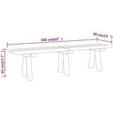 vidaXL Vrtna klupa 160 cm od masivne impregnirane borovine | shoptok.hr