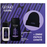 Str8 Game Set dezodorans u čaši 85 ml + gel za tuširanje 250 ml + zimska kapa za moške
