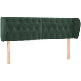 vidaXL Vzglavje z ušesi temno zeleno 163x23x78/88 cm žamet, (20933535) | Shoptok.si