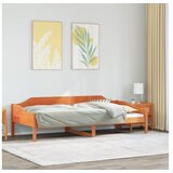 vidaXL Posteljni okvir brez vzmetnice rjava 80x200 cm trdna borovina Cene