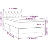 Box spring krevet s madracem crni 80 x 200 cm baršunasti | shoptok.hr