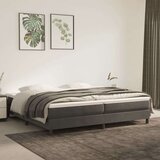  Box spring postelja z vzmetnico temno siva 200x200 cm žamet, (20725387) Cene