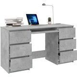  Pisalna miza betonsko siva 140x50x77 cm iverna plošča, (20640634) | Shoptok.si