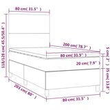  box spring s madracem LED crni 80 x 200 cm od tkanine | shoptok.hr