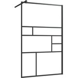 Furnova Pregrada za tuš s prozornim ESG steklom 100x195 cm črna, (21917938) | Shoptok.si