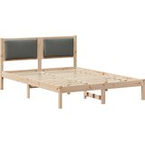  Krevetna konstrukcija s uzglavljem Tamno siva 135 x 190 cm | shoptok.hr