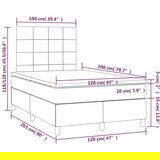 Box spring s madracem LED crni 120 x 200 cm od tkanine | shoptok.hr