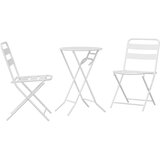 Bistro set za vrt 3 pcs Bijelo Čelik | shoptok.hr