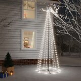 vidaXL Novoletna jelka stožec 310 hladno belih LED lučk 100x300 cm | Shoptok.si