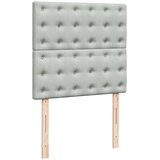  Box spring krevet s madracem svjetlosivi 90x190 cm baršunasti | shoptok.hr