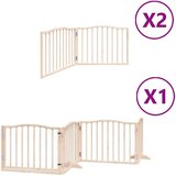 vidaXL Ograda za pse z vrati zložljiva 8 panelov 640 cm topolovina | Shoptok.si