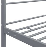  Posteljni okvir z ogrodjem za baldahin siv kovinski 200x200 cm | Shoptok.si