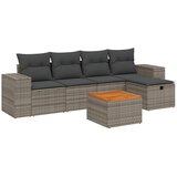  6-dijelni set vrtnih sofa od poliratana s jastucima sivi | shoptok.hr