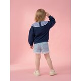 Sinsay Pamučna crewneck majica s ukrasnim ovratnikom | shoptok.hr