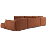 Makamii Sklopiva kutna garnitura od šenila boja terakote (u obliku slova "U") Leila – | shoptok.hr