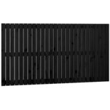 Zidno uzglavlje crni 166x3x90 cm od masivne borovine | Eponuda.com