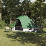 vidaXL Družinski šotor Tipi Zelen 6-Osebn Vodoodporen | Shoptok.si