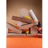 Wigiwama Rjava otroška sedežna garnitura iz rebrastega žameta 132 cm Settee – | Shoptok.si