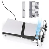 PS5 Pro/PS5 Slim hladilno stojalo z polnilno postajo za kontrolerje