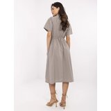 Italy Moda Dress-MI-SK-109898.68-dark beige | Shoptok.si