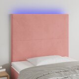  Uzglavlje ružičasto 100x5x118/128 cm baršunasto | shoptok.hr