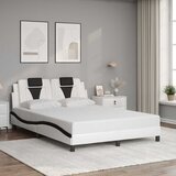  Okvir kreveta Viana bez madraca bijelo-crni 140x190 cm umjetna koža | shoptok.hr