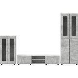  Set TV komoda FLORIN 3 kom. Betonski sivi Konstruirano drvo | shoptok.hr
