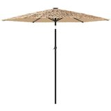 vidaXL Vrtni suncobran s čeličnom šipkom smeđi 223 x 223 x 213 cm Cijene
