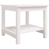Maison Chic Klubska mizica - kavna mizica - Nizka mizica bela 50x50x45 trdna borovina, (21754924) | Shoptok.si