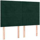 Krevet box spring s madracem LED tamnozeleni 140x190 cm baršun | Eponuda.com